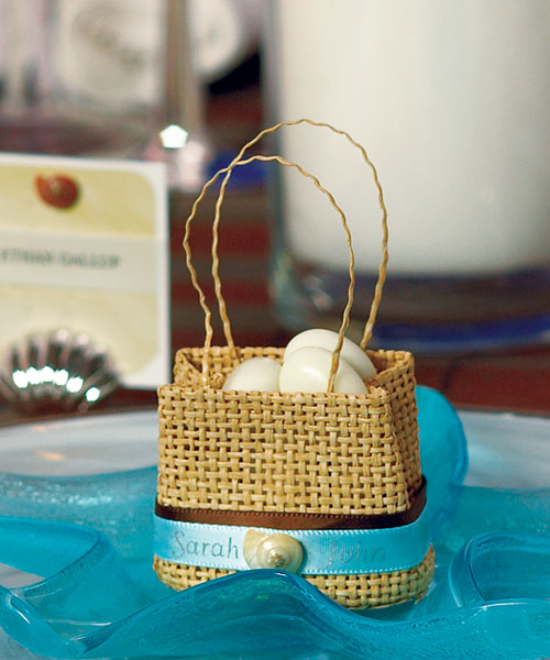 Natural Miniature Woven Beach Bags