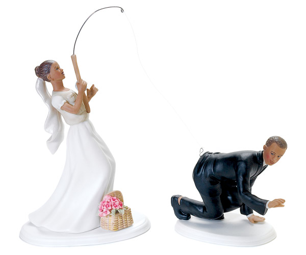 Gone Fishing Mix & Match Cake Toppers - "Caught" Groom Ethnic