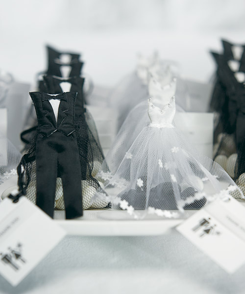 Bride & Groom Candy Favor Bags (Set of 12)
