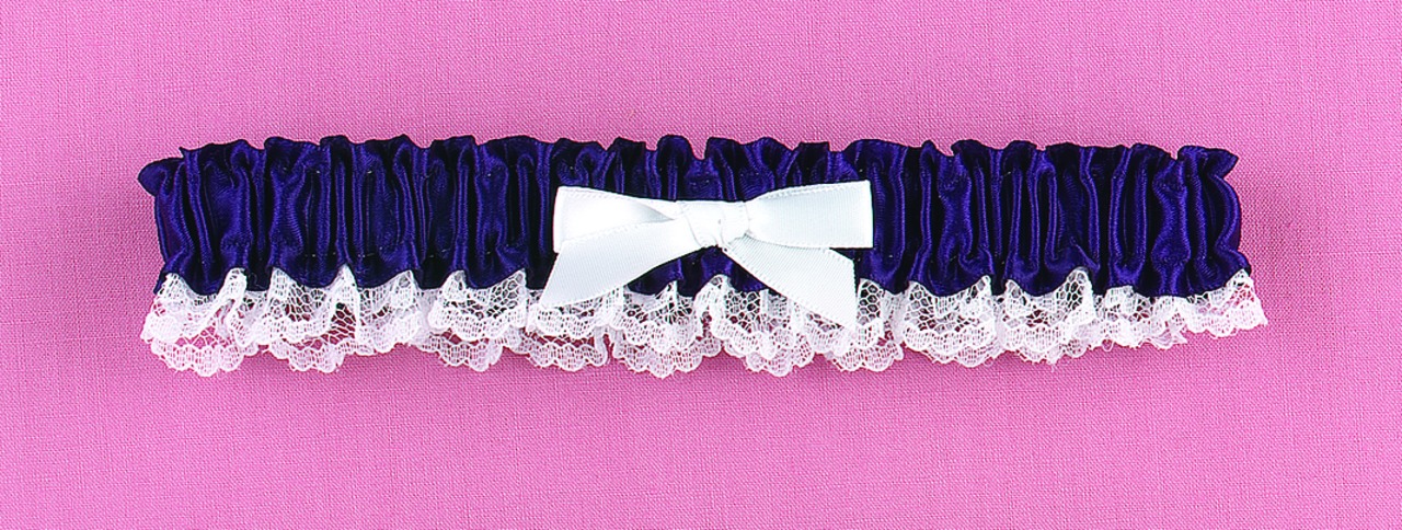 Grape Ribbon & Lace Garter