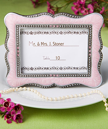 Victorian design frame/place-card holders - Pink
