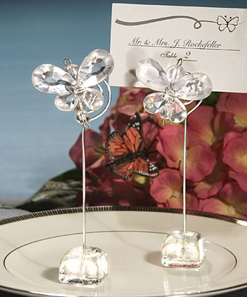 Exquisite Clear Butterfly Place Card Holders