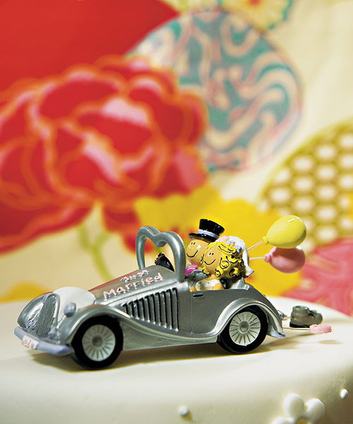 Wedding Get-a-way Car Figurine Cake Topper