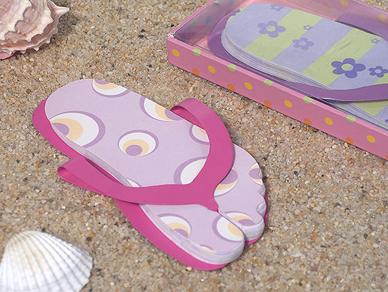 Flip Flop Shaped Note Pad Pink Color