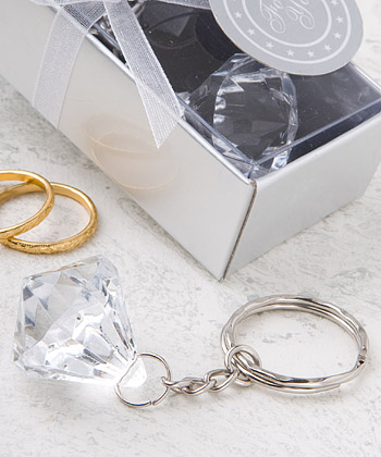 <em> Clear Diamond  Collection</em> diamond  design key chain