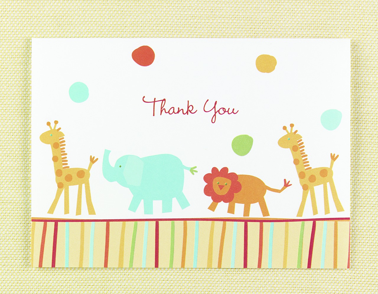 Jungle Animals Thank You Cards