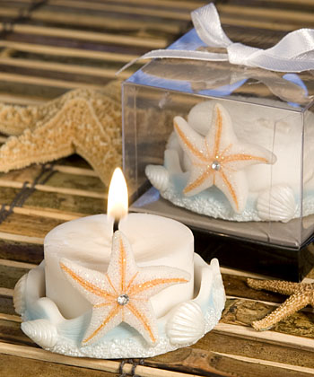 Starfish Design <i>Favor Saver</i> Candle Favors