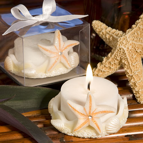 Starfish Design Favor Saver Candles