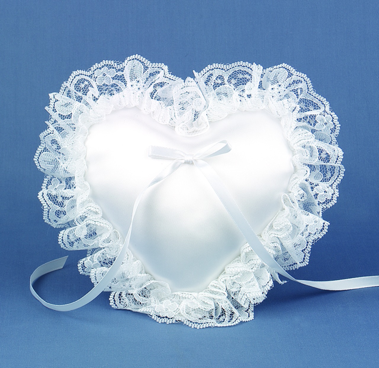 White Mini Heart Pillow