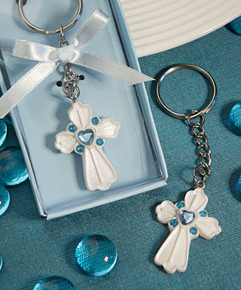 Blue Cross Design <i>Favor Saver</i>  Key Chain Favors