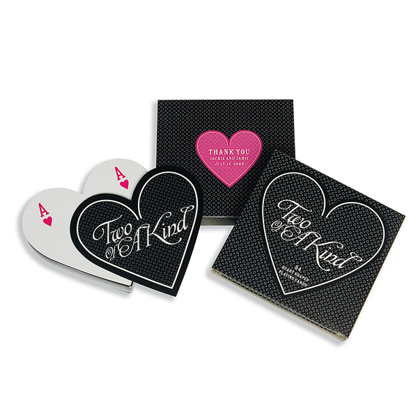 "Two of a Kind" Heart Shaped Playing Cards