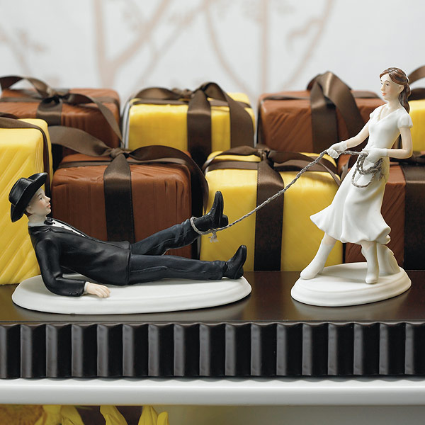 Western Lasso Interchangeable Cake Toppers - Western "Roped" Groom Cake Topper