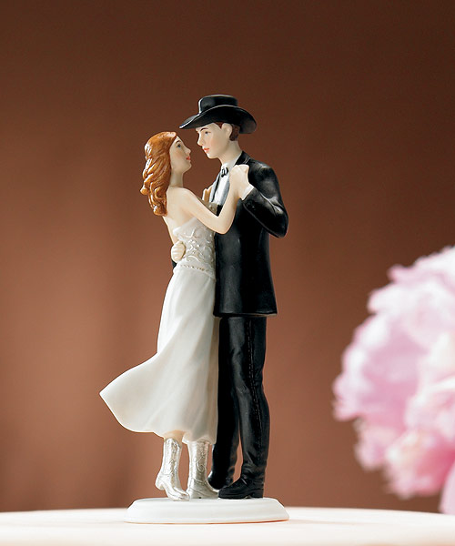 "A Sweet Western Embrace" Cake Topper