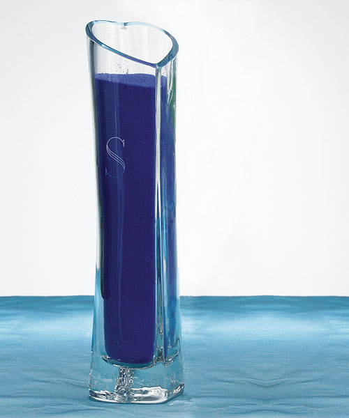 Personalized Small Glass Heart Shaped Vase