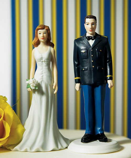 Military Groom in U.S. Army Dress Uniform Figurine - Military Groom in U.S. Army Dress Uniform Figurine Cake Topper
