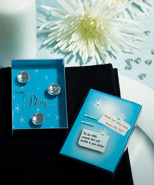 "Fridge Bling" Diamond Magnets in Gift Packaging Favor