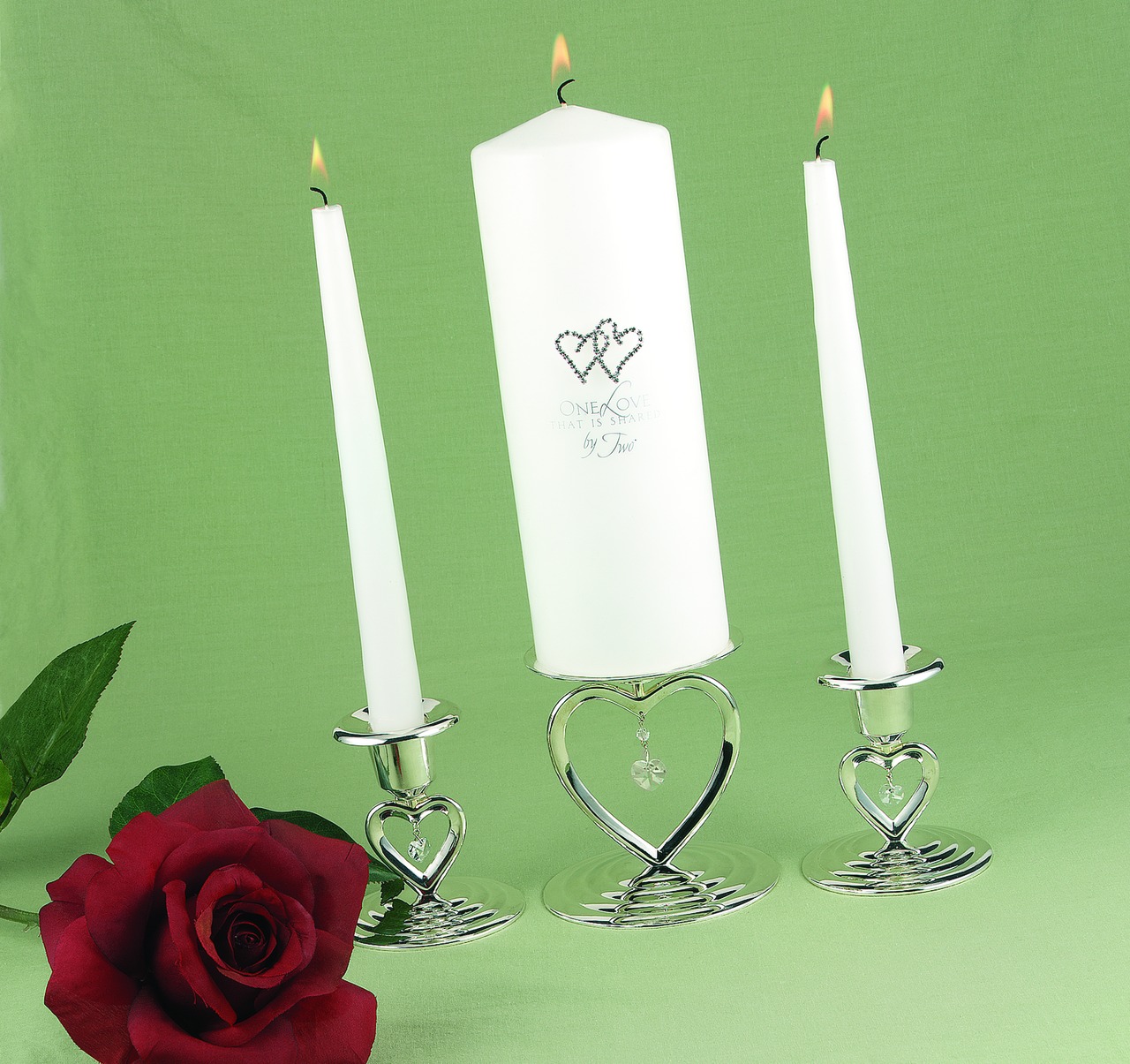 White With All My Heart Unity Candle