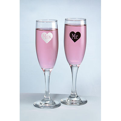 Mr & Mrs Heart Flutes
