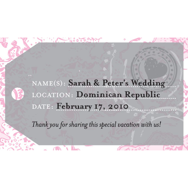 Luggage Tag Card