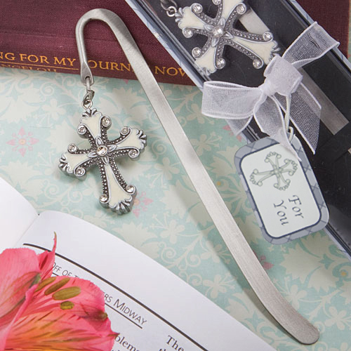 Cross Themed Bookmark Favors