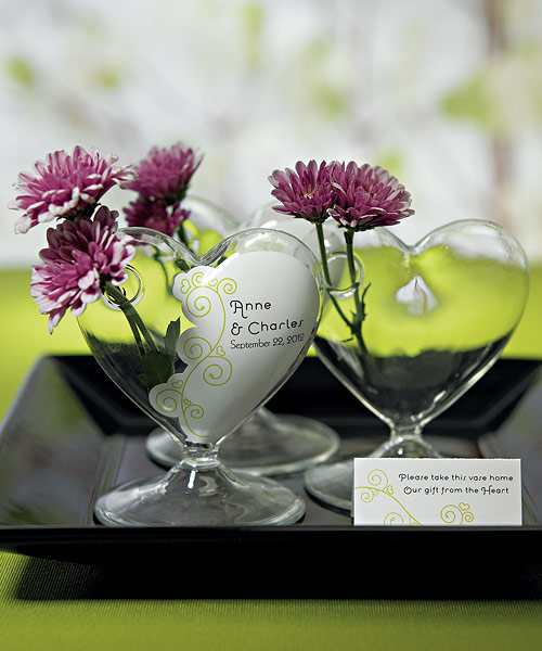 Small Clear Heart Shaped Vase