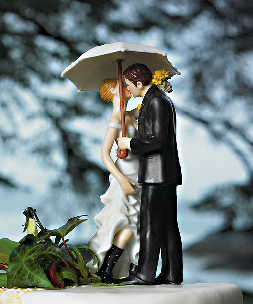 Showered with Love Couple Figurine Cake Topper
