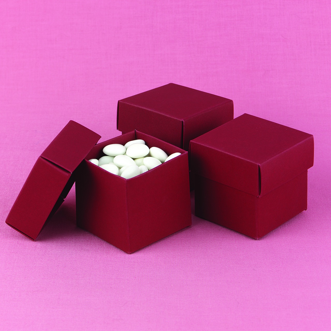 Claret 2 piece Favor Boxes