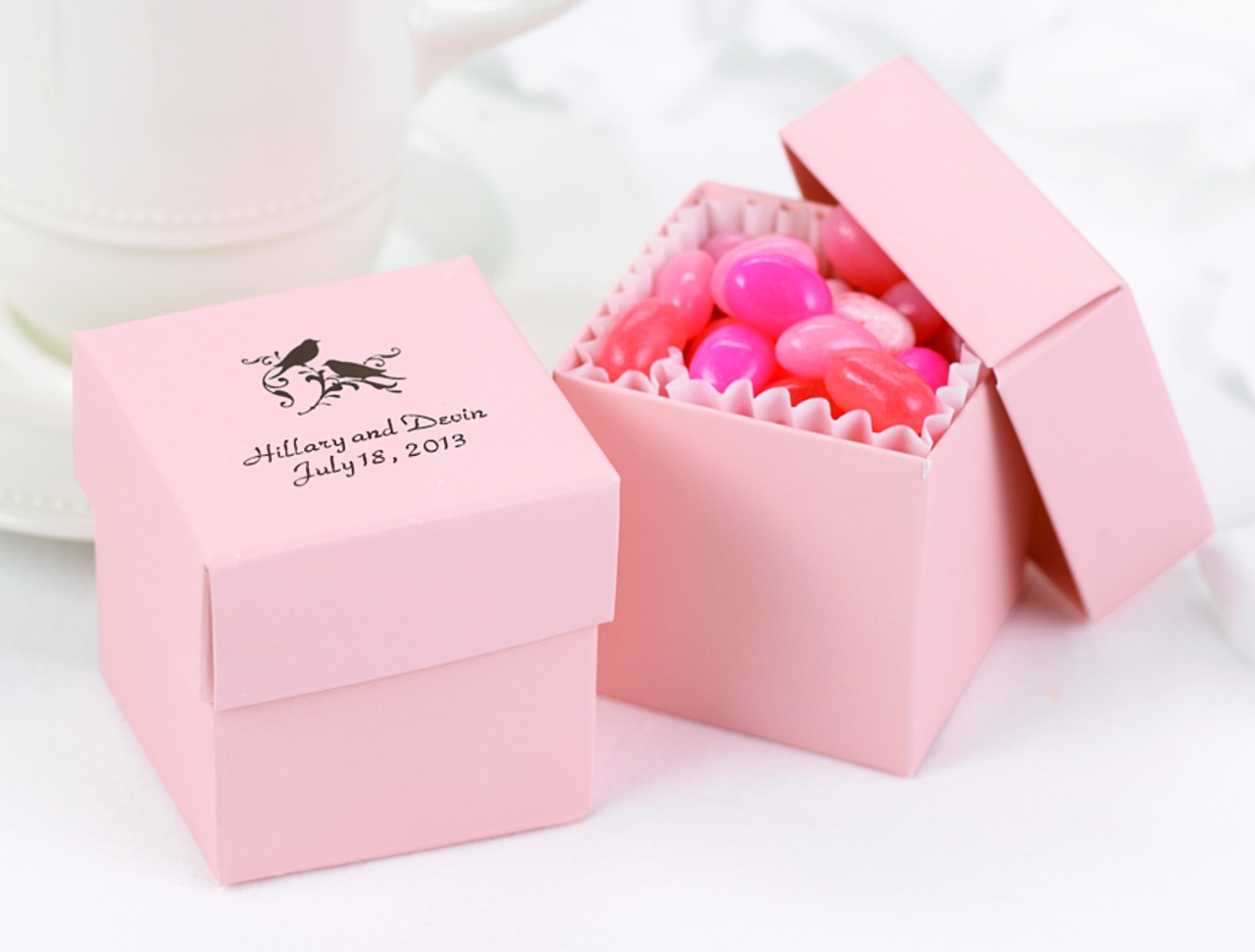 Blush 2 piece Favor Boxes