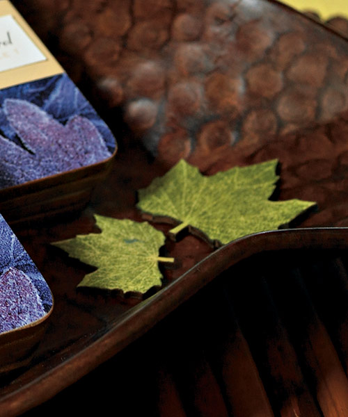 Maple Shaped Wooden Die-cut Leaves in Woods Green