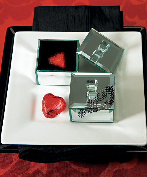 Miniature Beveled Mirror Box with Lid