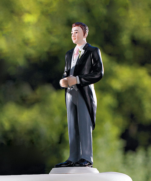 Groom in Traditional Morning Suit Figurine Cake Topper