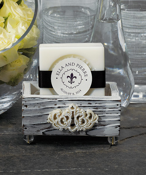 Jewel Footed Wooden Boxes with Aged White Finish