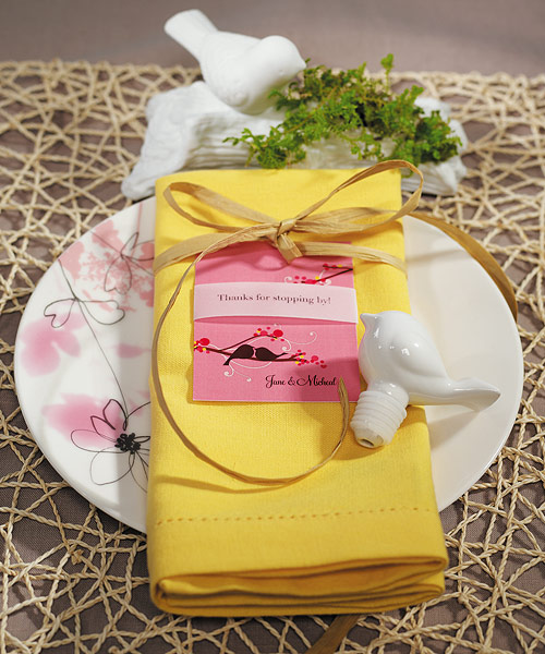 Ceramic Love Bird Bottle Stopper with Gift Packaging