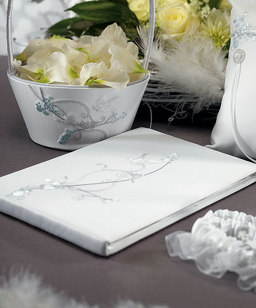 Love Bird in Classic White Guest Book