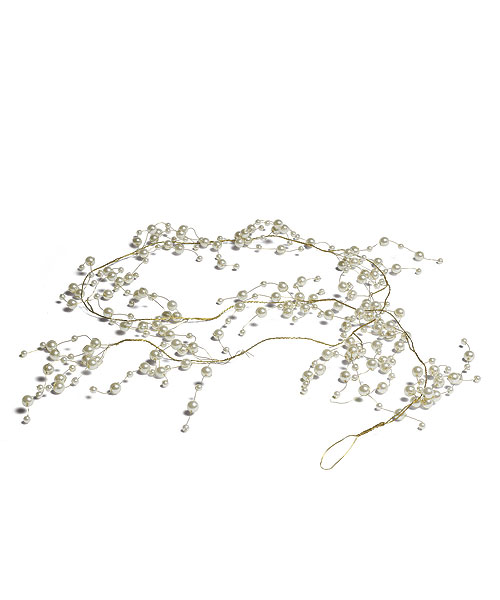 Pearl & Vintage Gold Wire Ornamental Garland
