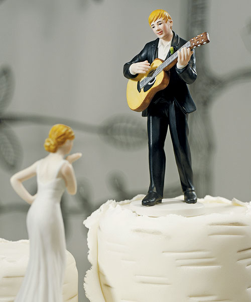 "Love Serenade" Guitar Playing Groom Figurine Cake Topper