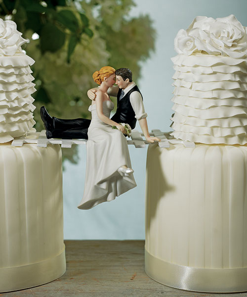 "The Look of Love" Bride and Groom Couple Figurine Cake Topper