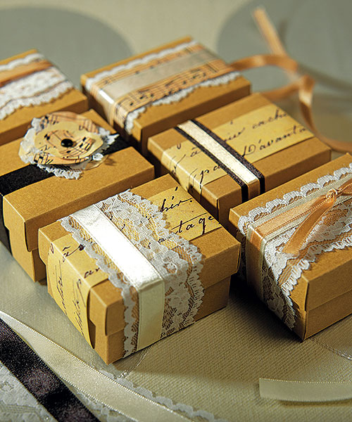 Vintage Style Favor  Wrapping Kit