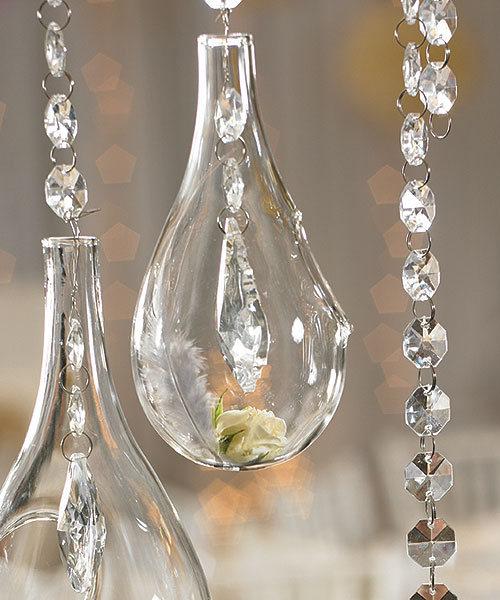 Blown Glass Tear-Drop Vases - Small