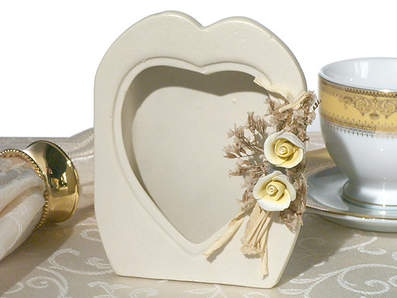 Europa Collection  Porcelain Photo Frames With Yellow Porcelain Roses Design