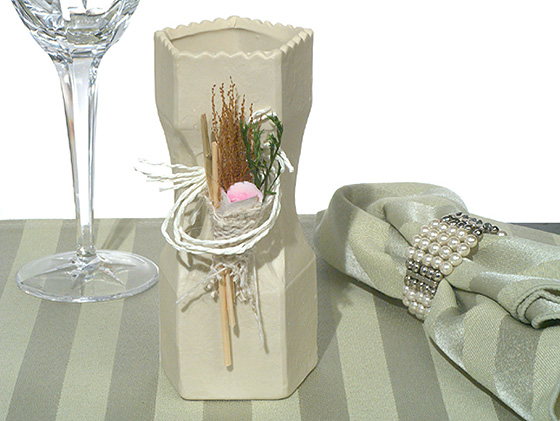 Europa Collection  Porcelain Vase With Pink Porcelain Rose Design