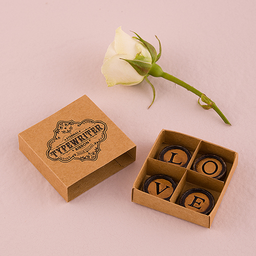 LOVE Vintage Typewriter Key Magnets With Gift Packaging