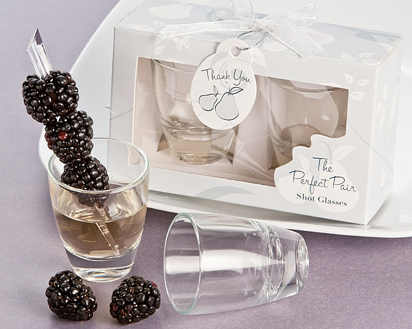 "Perfect Pair" Shot Glasses in Designer Favor Gift Box