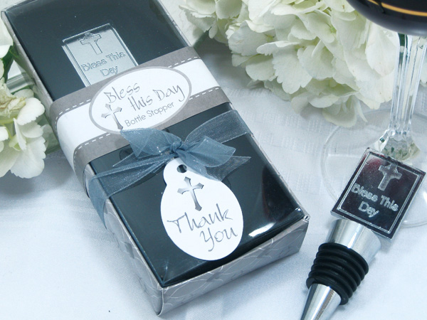 "Bless this Day" Wine Bottle Stopper in Gift Box