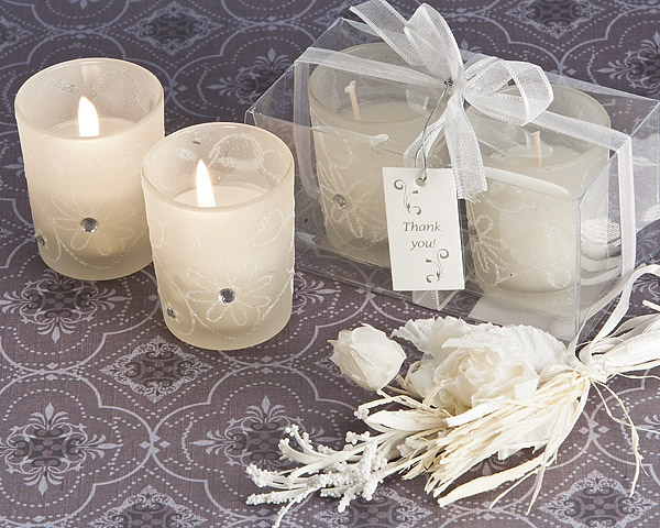 Sparkling Floral Votive Candle Set in Display Box