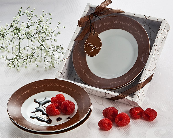"Love is..." Party Dish Favor (Set of 2)