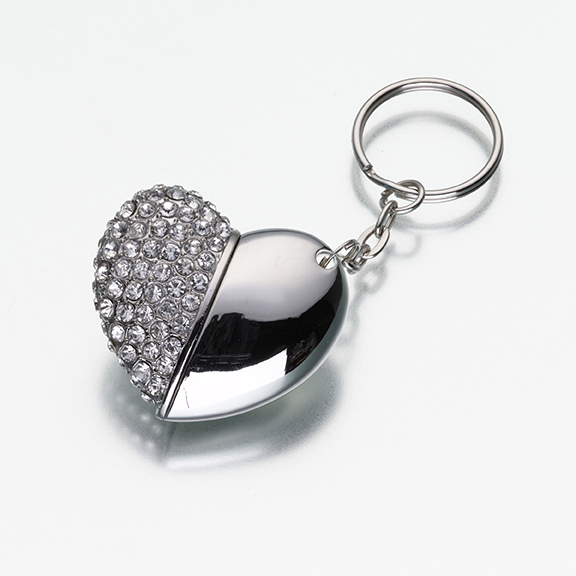 Heart USB Flash Drive Keychain (1 GB)