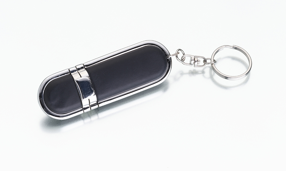 Black USB Flash Drive Keychain (1 GB)