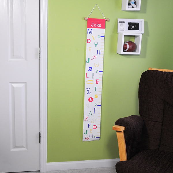 Red Alphabet Growth Chart