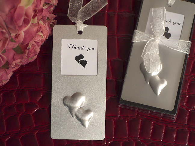 Mark it with memories bookmark collection double hearts design